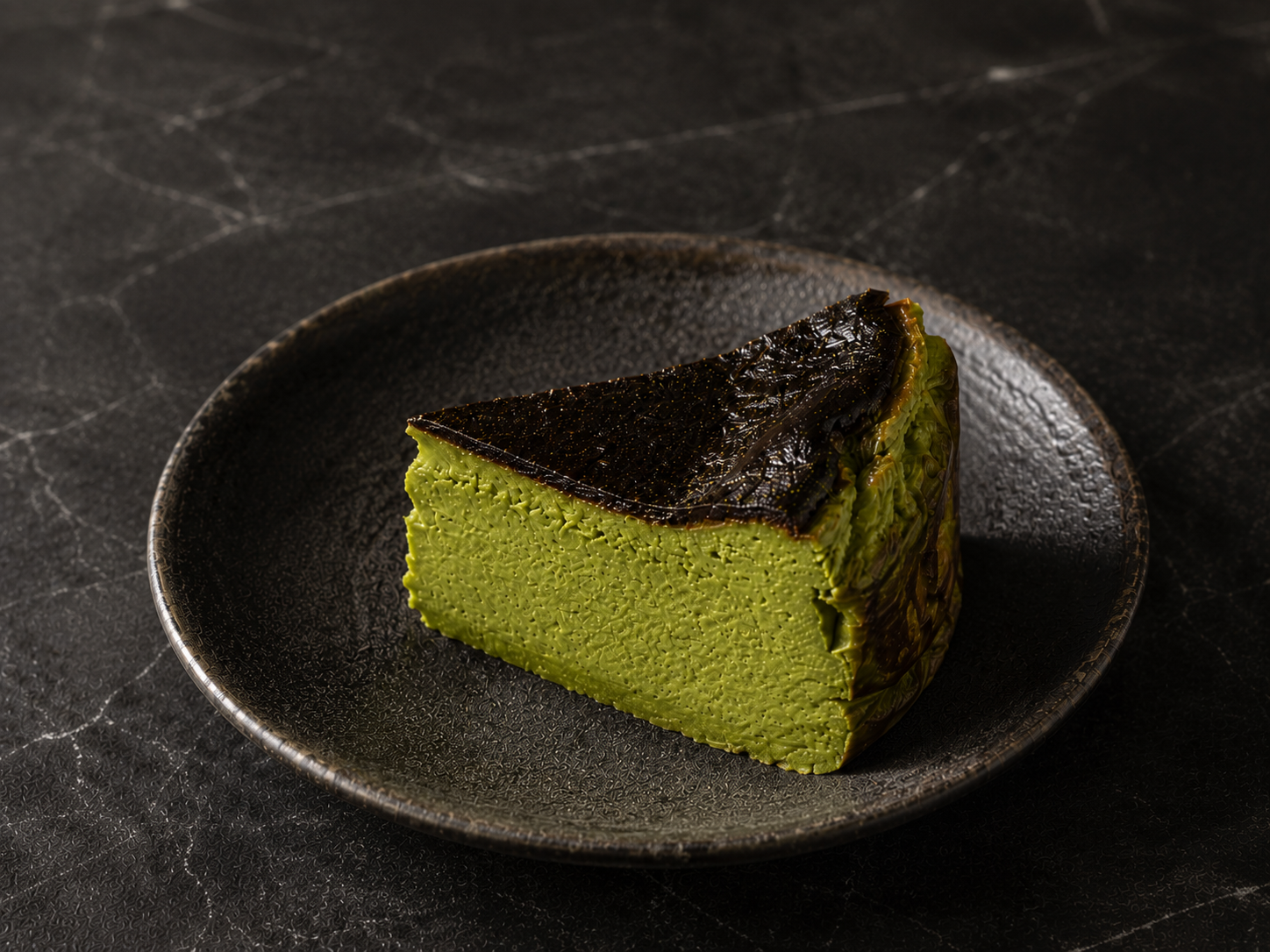 Postre con matcha culinario